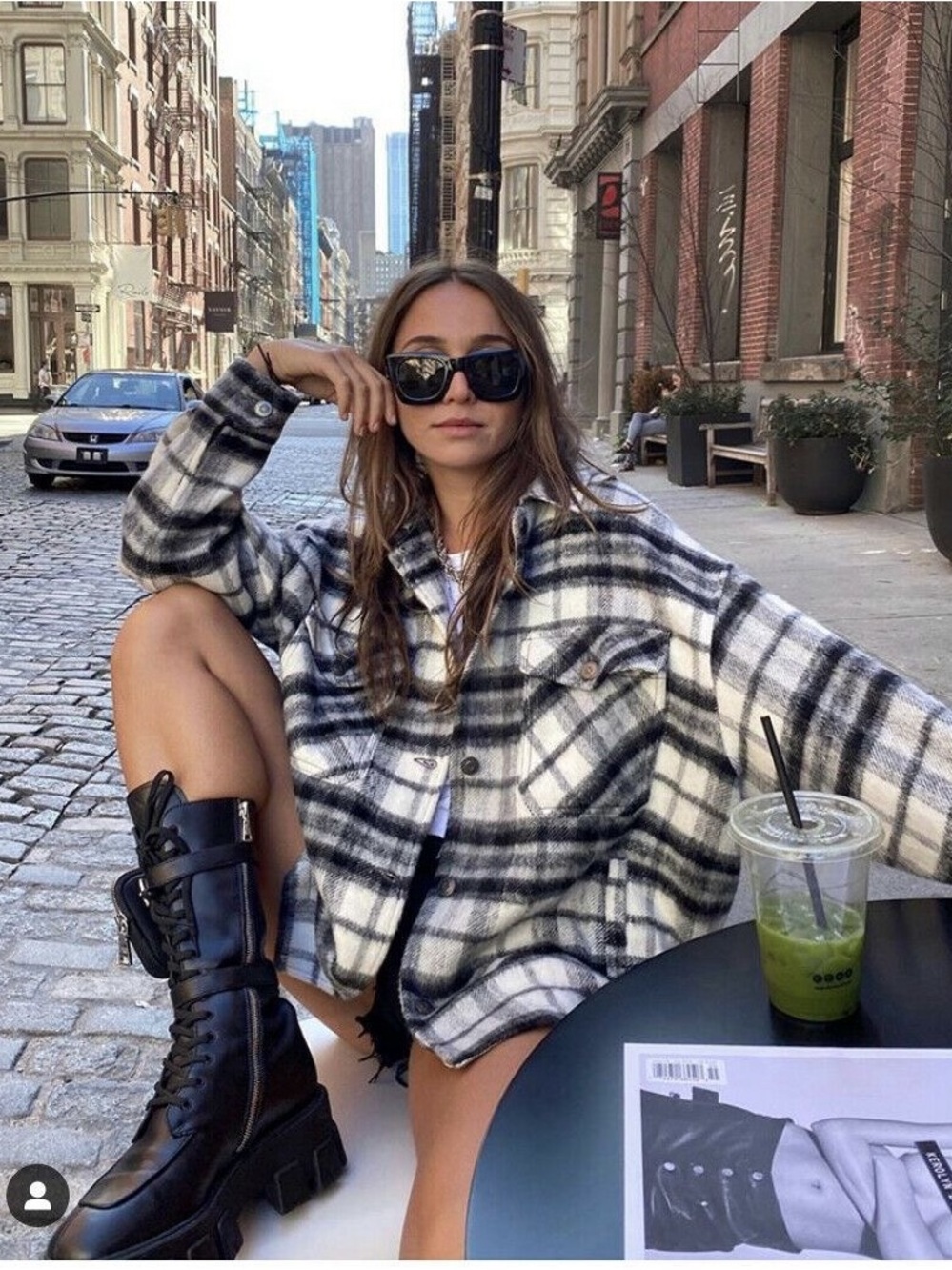 ZARA Plaid Oversized Shacket